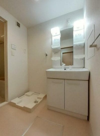 メゾンファミーユ　洗面 　藤沢市「猫可」　「猫　不動産」　「猫と幸せに暮らす　賃貸」　「猫　賃貸」　「猫可　賃貸」　「猫可　賃貸　アパート」　「猫と暮らす　賃貸」　「猫可物件」