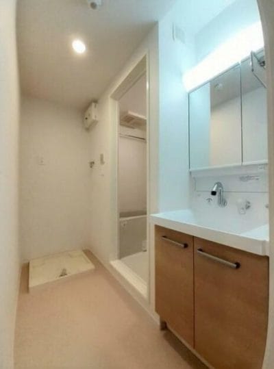 ラ・トゥール湘南台　藤沢市　「猫可」　「猫　不動産」　「猫と幸せに暮らす　賃貸」　「猫　賃貸」　「猫可　賃貸」　「猫可　賃貸　アパート」　「猫と暮らす　賃貸」　「猫可物件」　三毛猫ホームズ　洗面